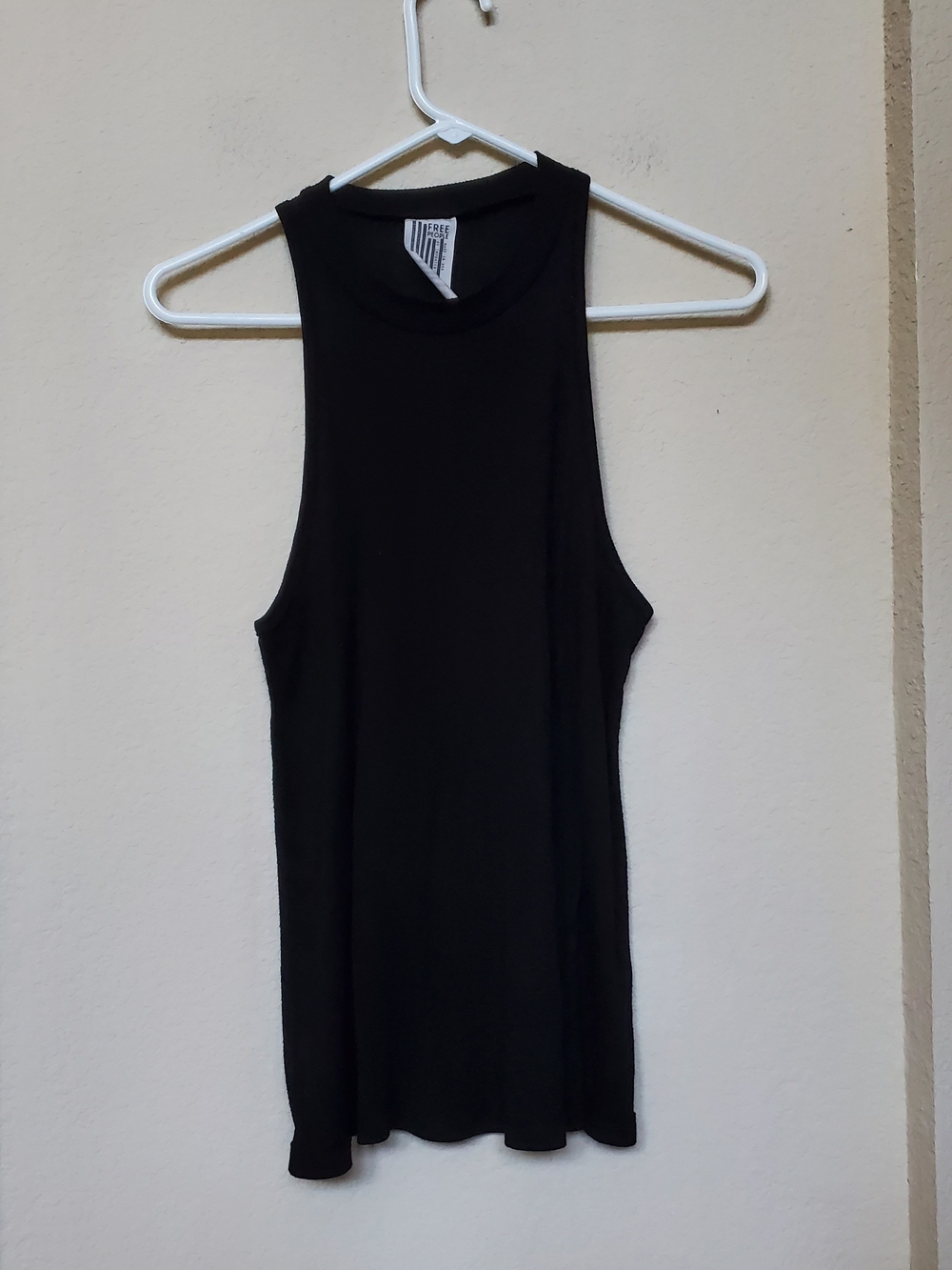 Free People Black Ribbed Tank.  Size Medium